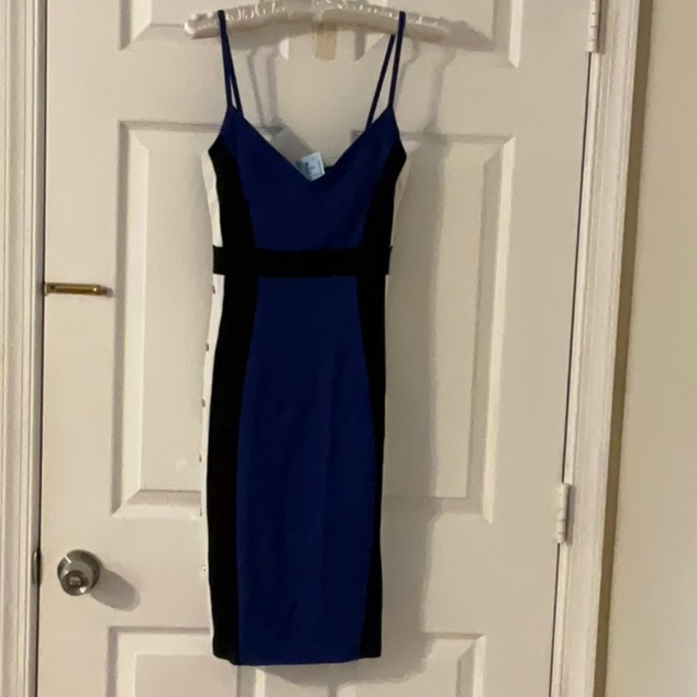 Blue/Black Midi Dress size 2